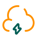 Cloud lightning icon